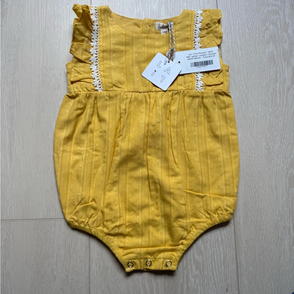 LALI Yellow Floral Romper Bodysuit